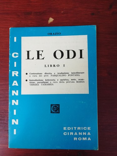 Orazio odi libro editrice - libro,