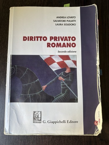 Libro diritto privato romano - diritto,
